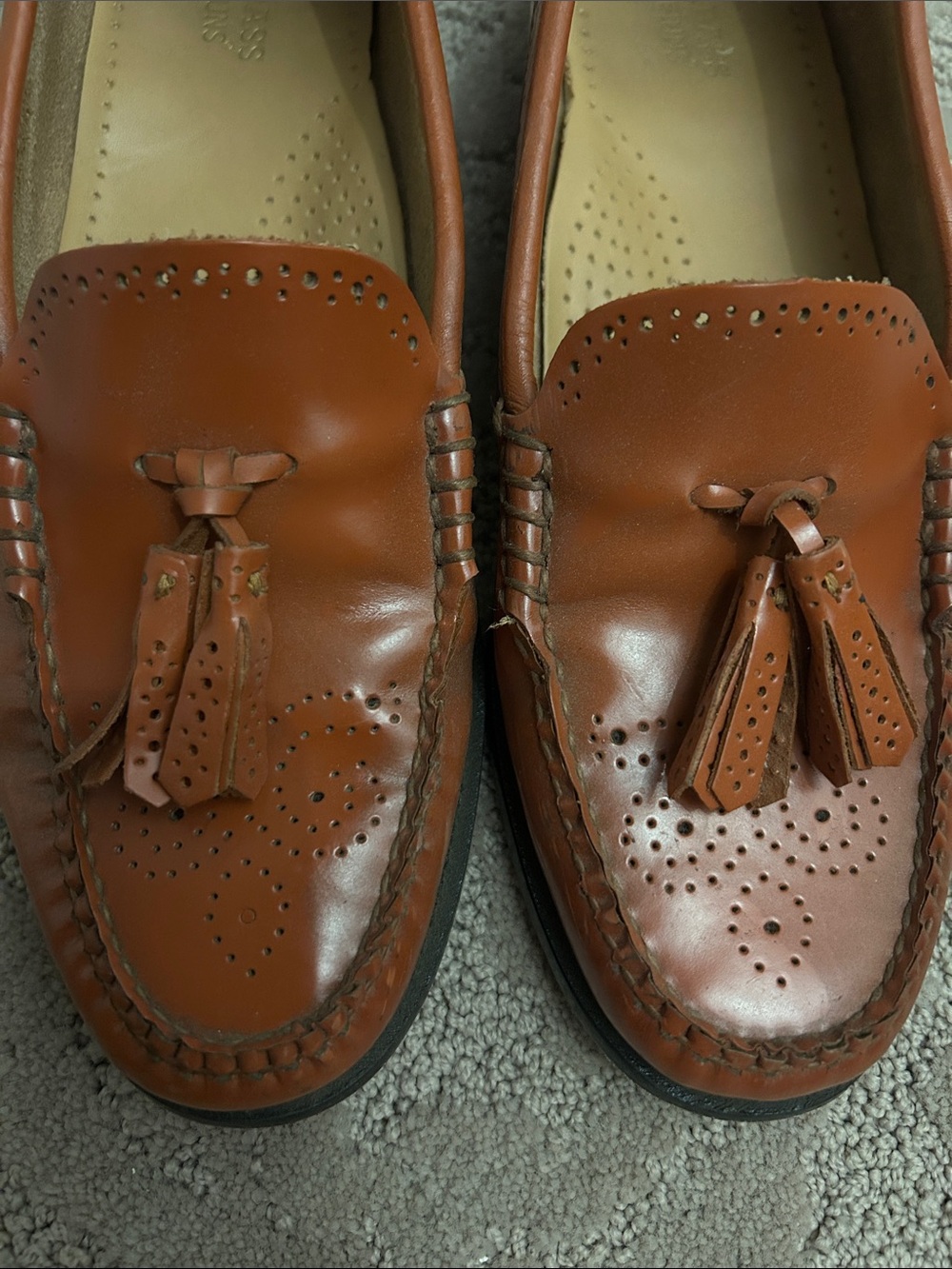 G.H. Bass & Co. Women’s Brown Leather Tassel Loafers - Picture 3 of 7